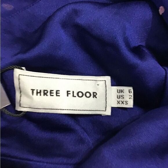 Anthropologie Three Floor Polka Dot Asymmetrical Hem Dress New Size 0 - Picture 7 of 12